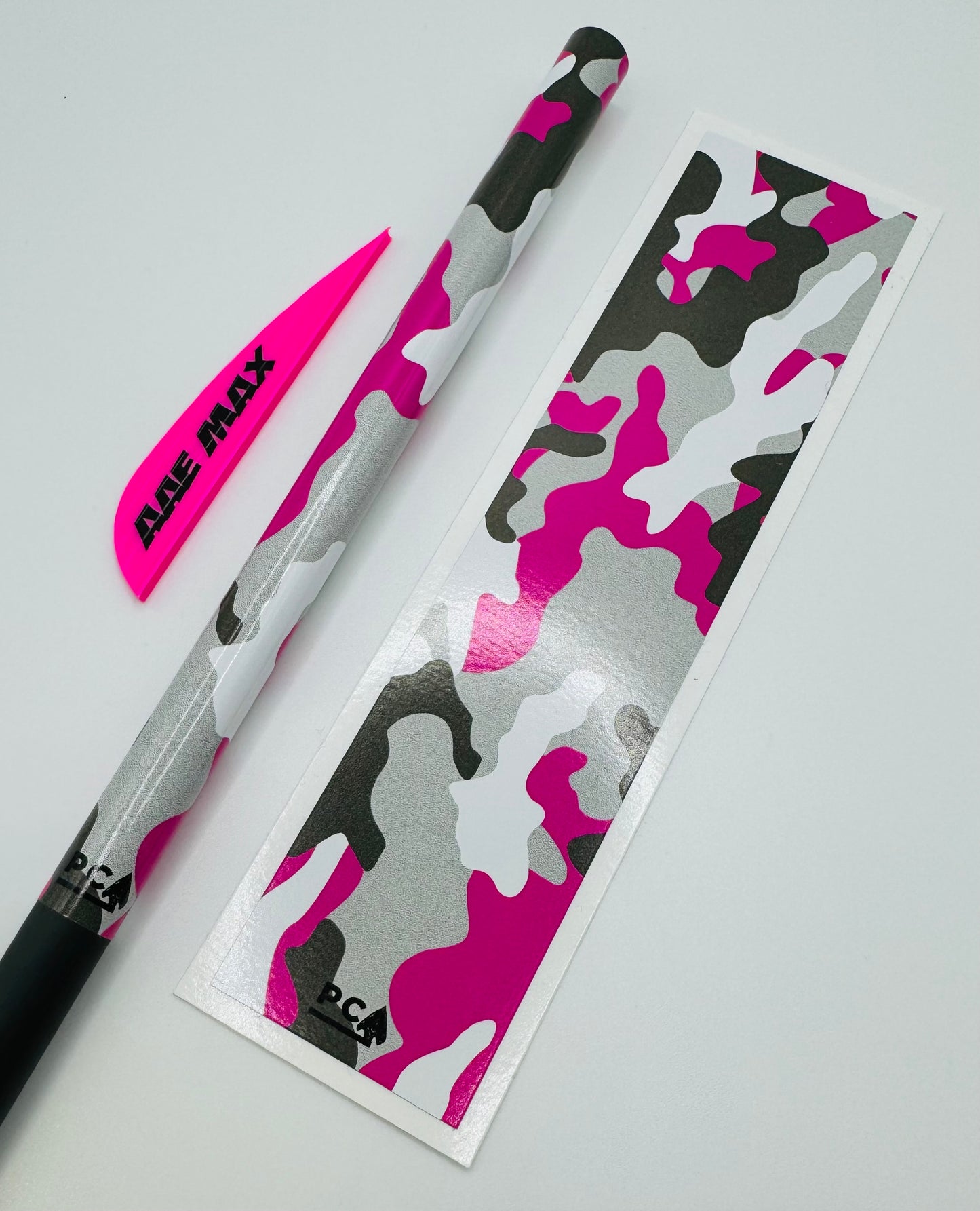 Hot Pink x Grey x White (AAE Hot Pink + Grey) - TWISTED CAMO Series Arrow & Bolt Wrap