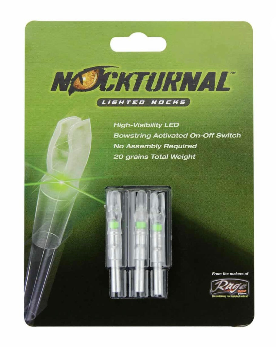 Nockturnal X-Nock Lighted Nocks (5mm/0.204" ID Arrows) (3 Pack)