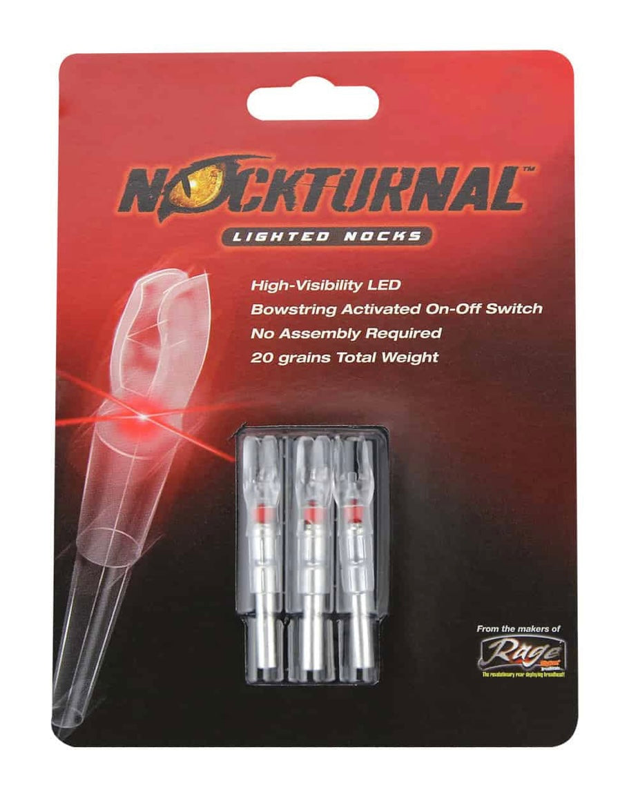 Nockturnal X-Nock Lighted Nocks (5mm/0.204" ID Arrows) (3 Pack)