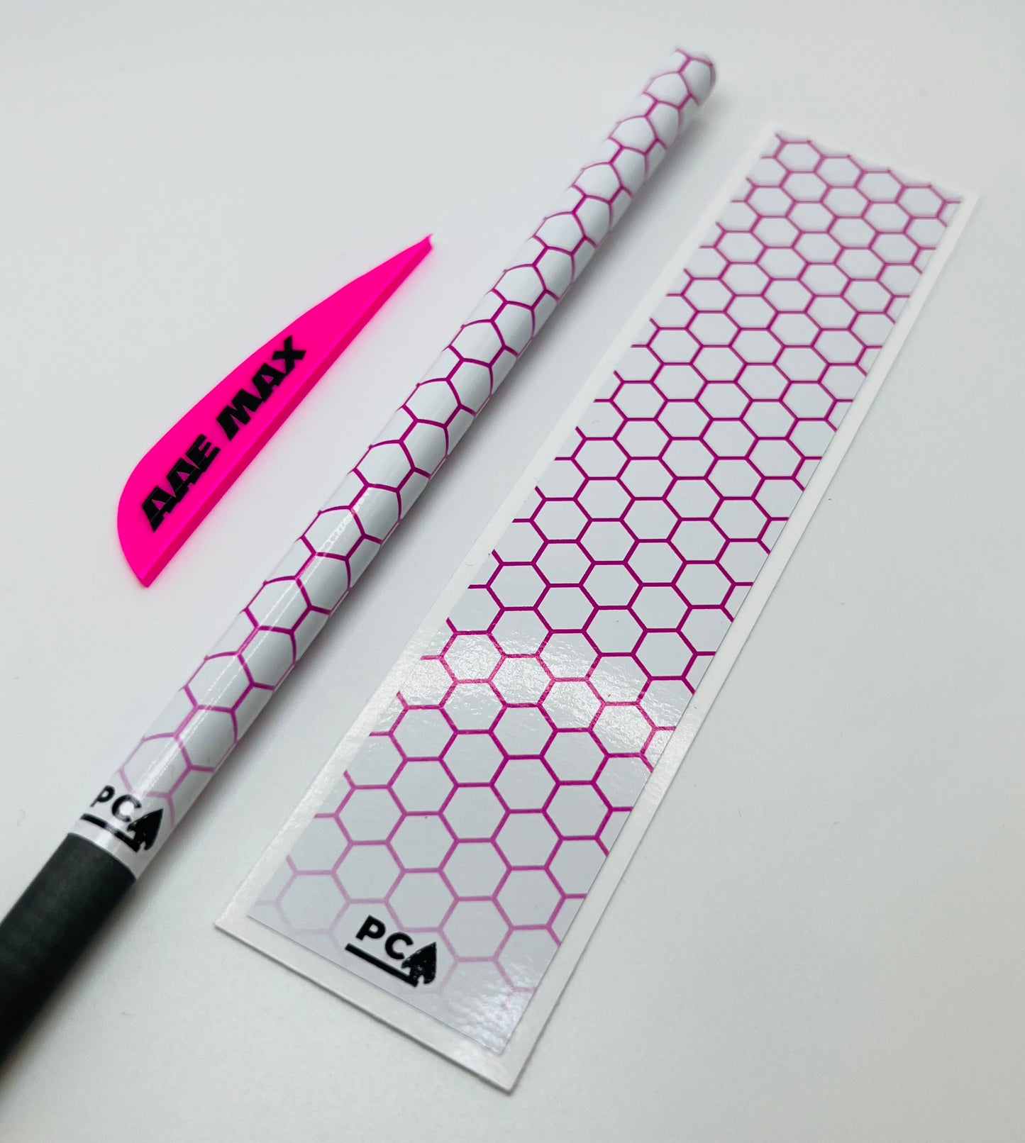 Hot Pink on White (AAE Hot Pink) - HEX Series Arrow & Bolt Wrap