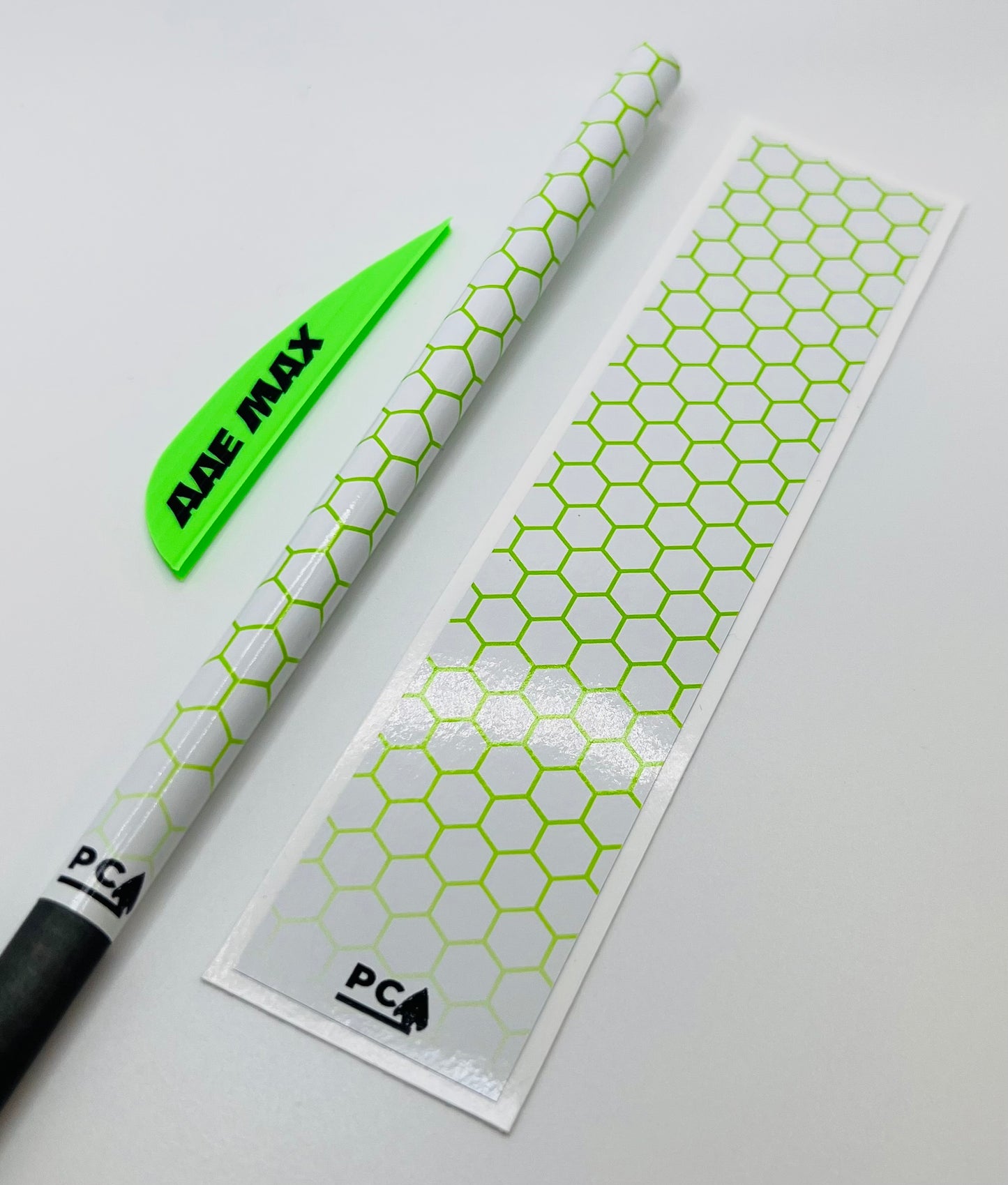 Flo Green on White (AAE Bright Green) - HEX Series Arrow & Bolt Wrap