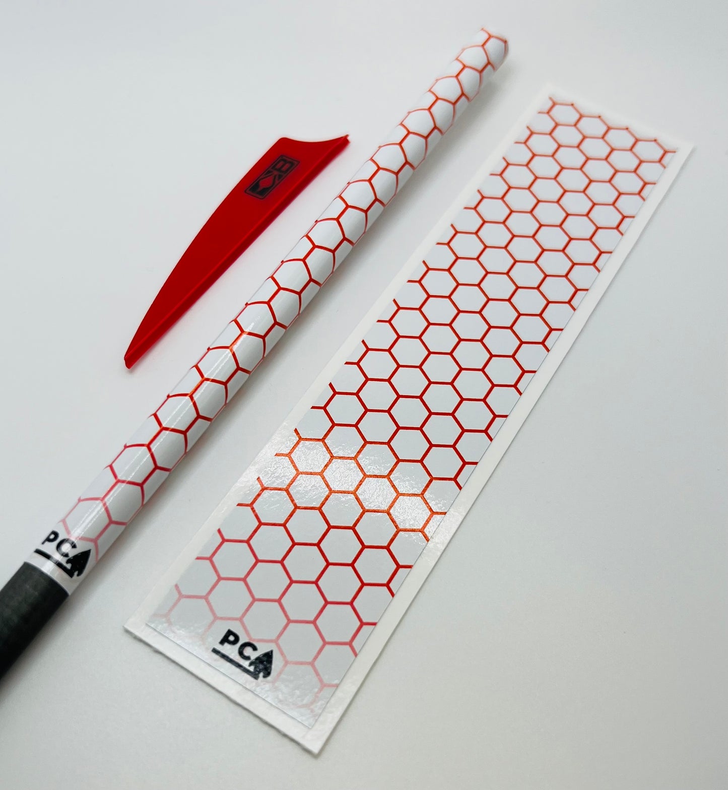 Deep Red on White (Bohning Red) - HEX Series Arrow & Bolt Wrap