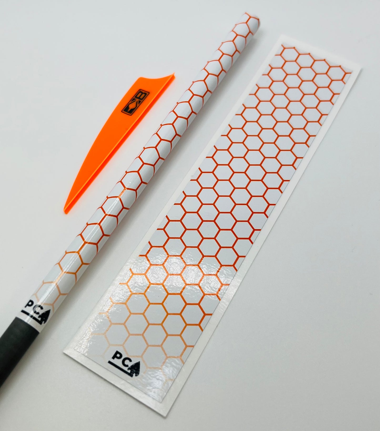 Orange on White (Bohning Neon Orange) - HEX Series Arrow & Bolt Wrap
