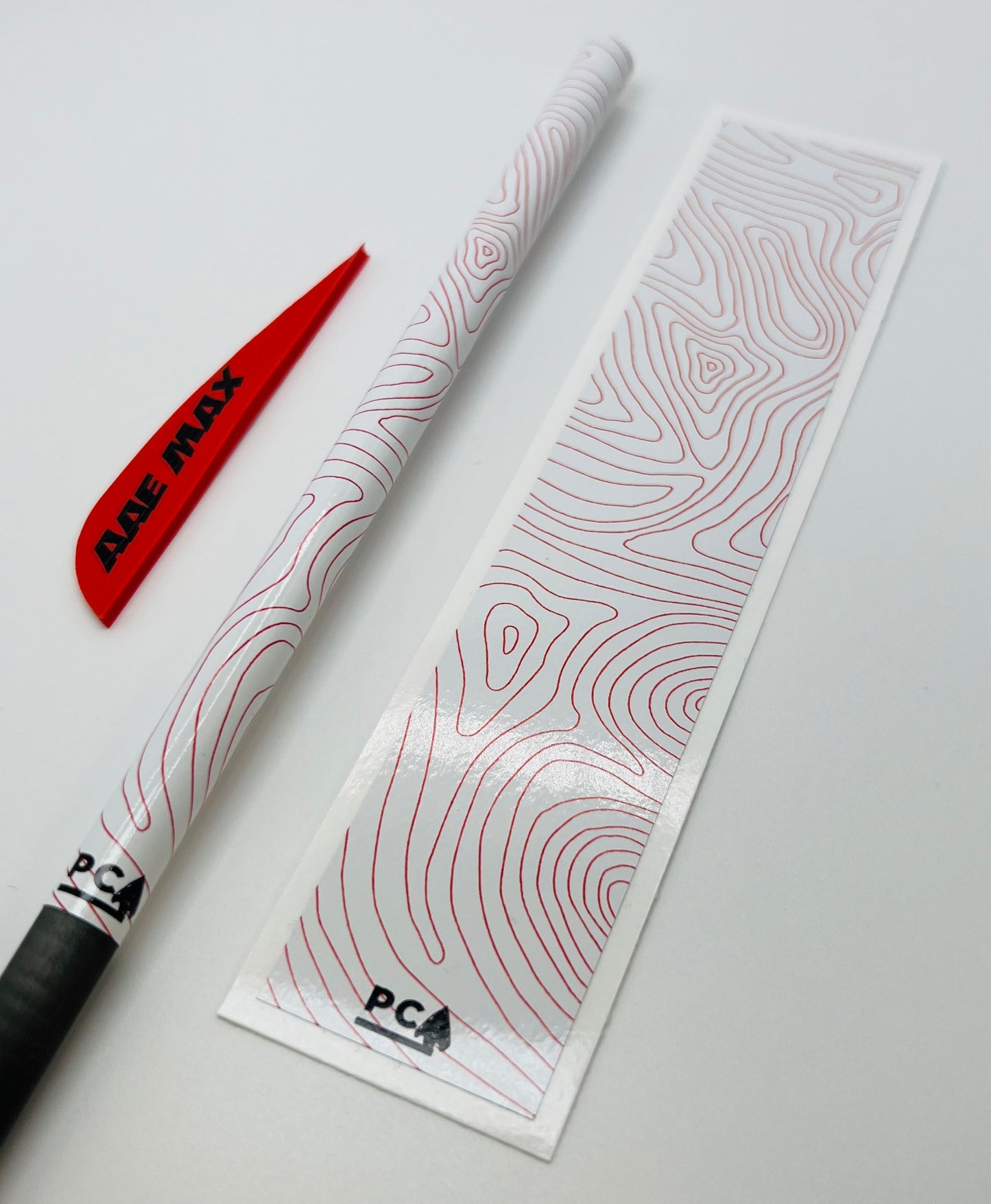 Red on White (AAE Red) - TOPO LITE Series Arrow & Bolt Wrap