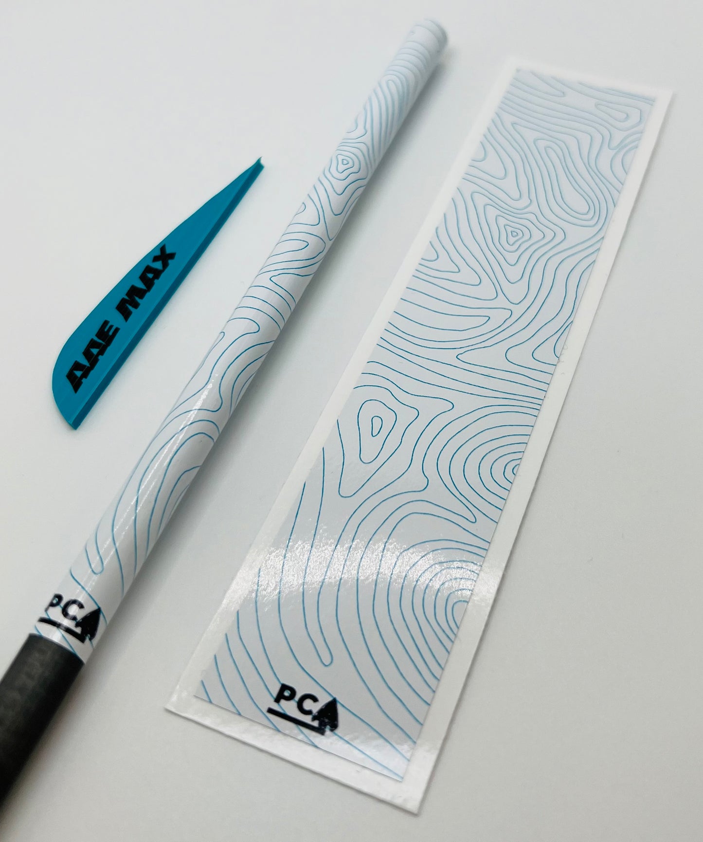 Teal on White (AAE Teal) - TOPO LITE Series Arrow & Bolt Wrap