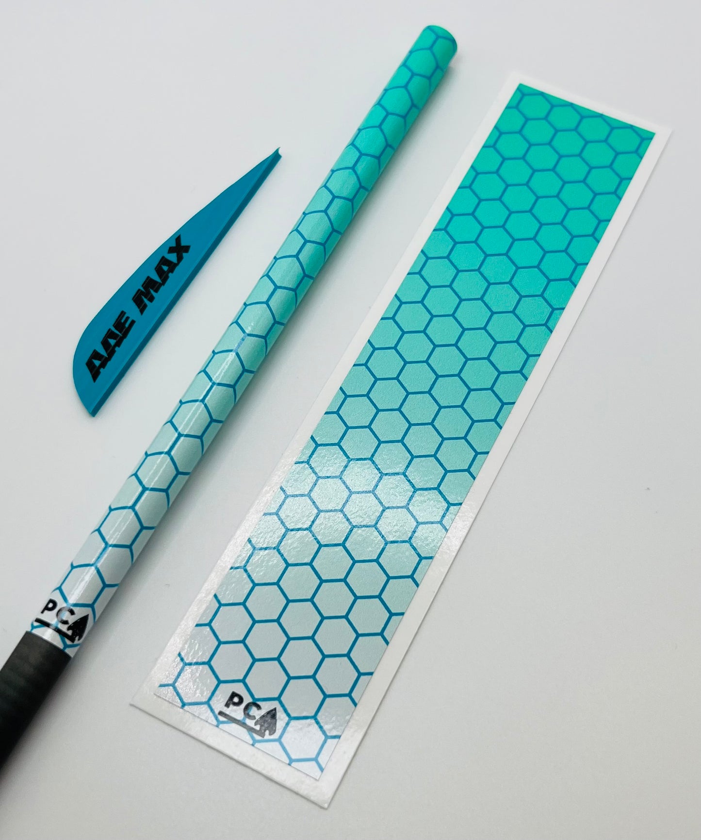 Teal x White (AAE Teal) - HEX FUSION Series Arrow & Bolt Wrap
