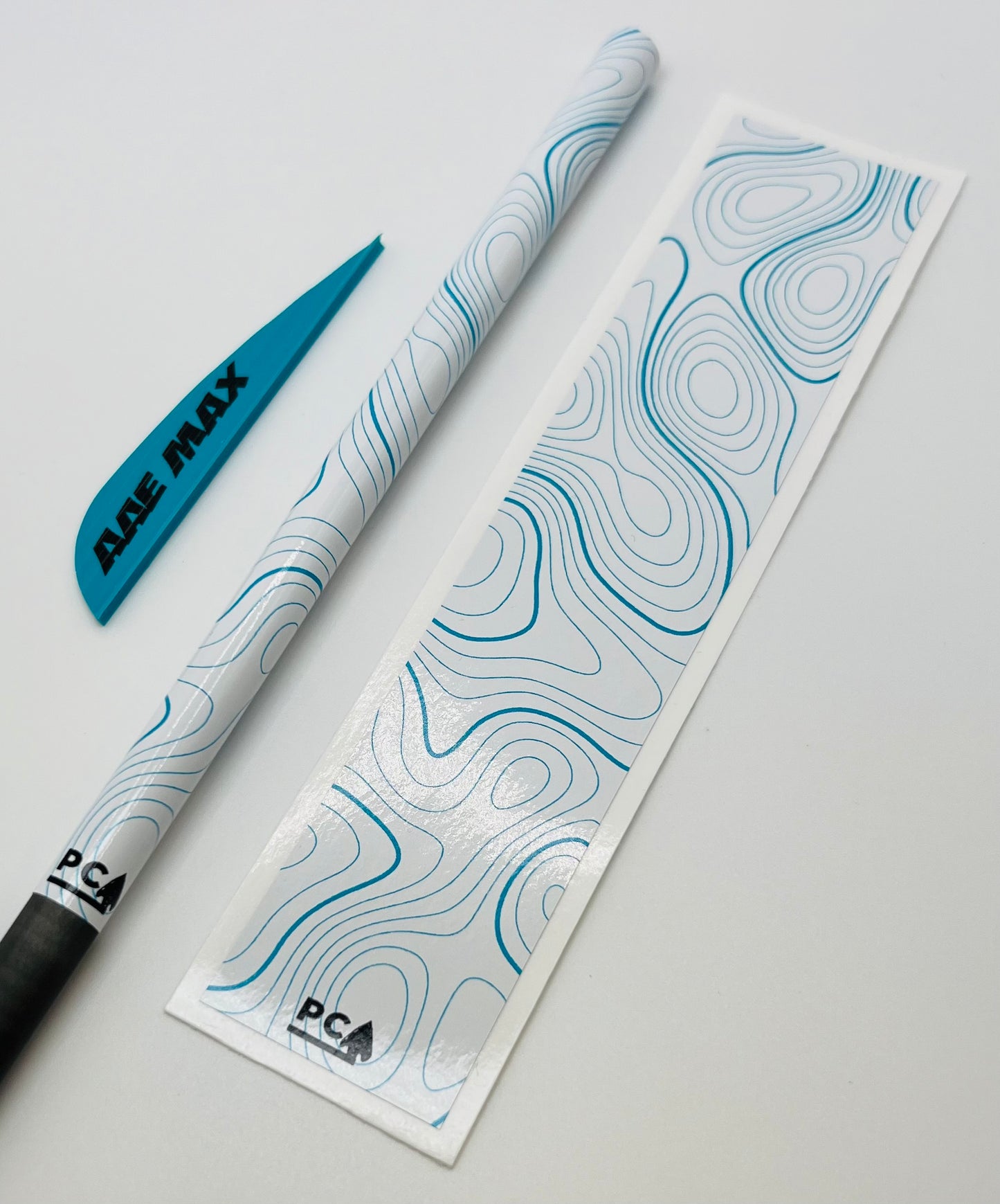 Teal on White (AAE Teal) - TOPO Series Arrow & Bolt Wrap