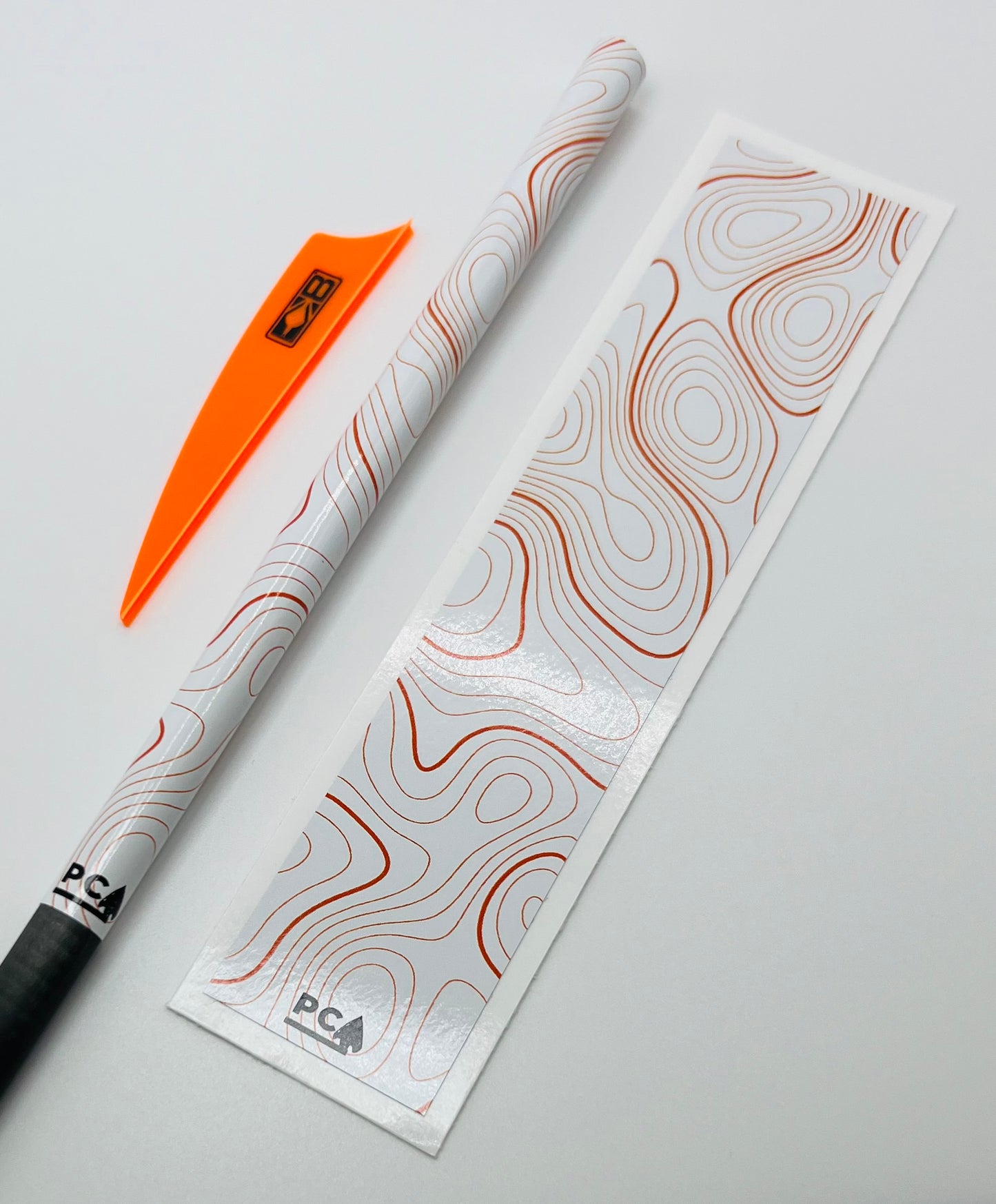 Orange on White (Bohning Neon Orange) - TOPO Series Arrow & Bolt Wrap