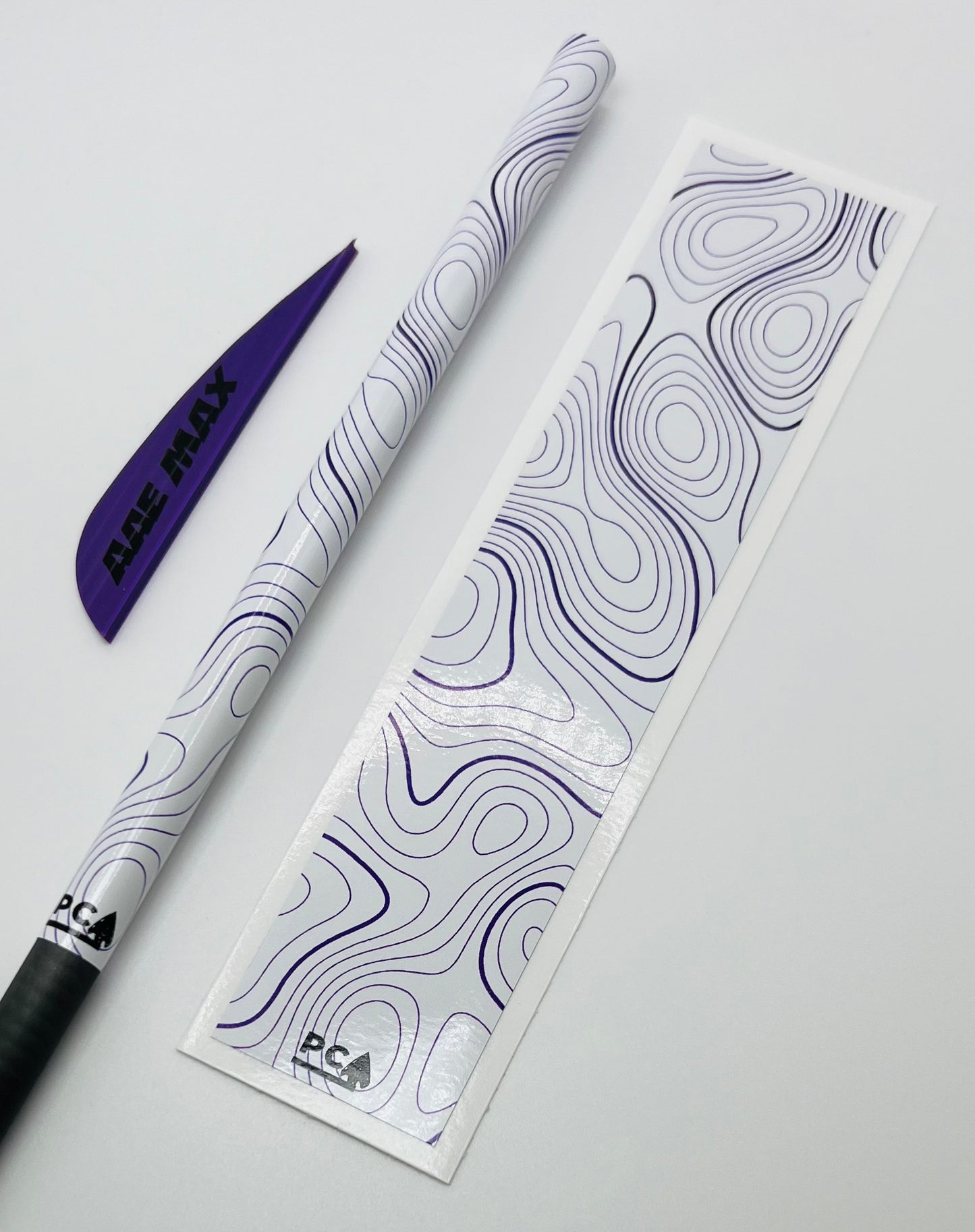 Purple on White (AAE Purple) - TOPO Series Arrow & Bolt Wrap
