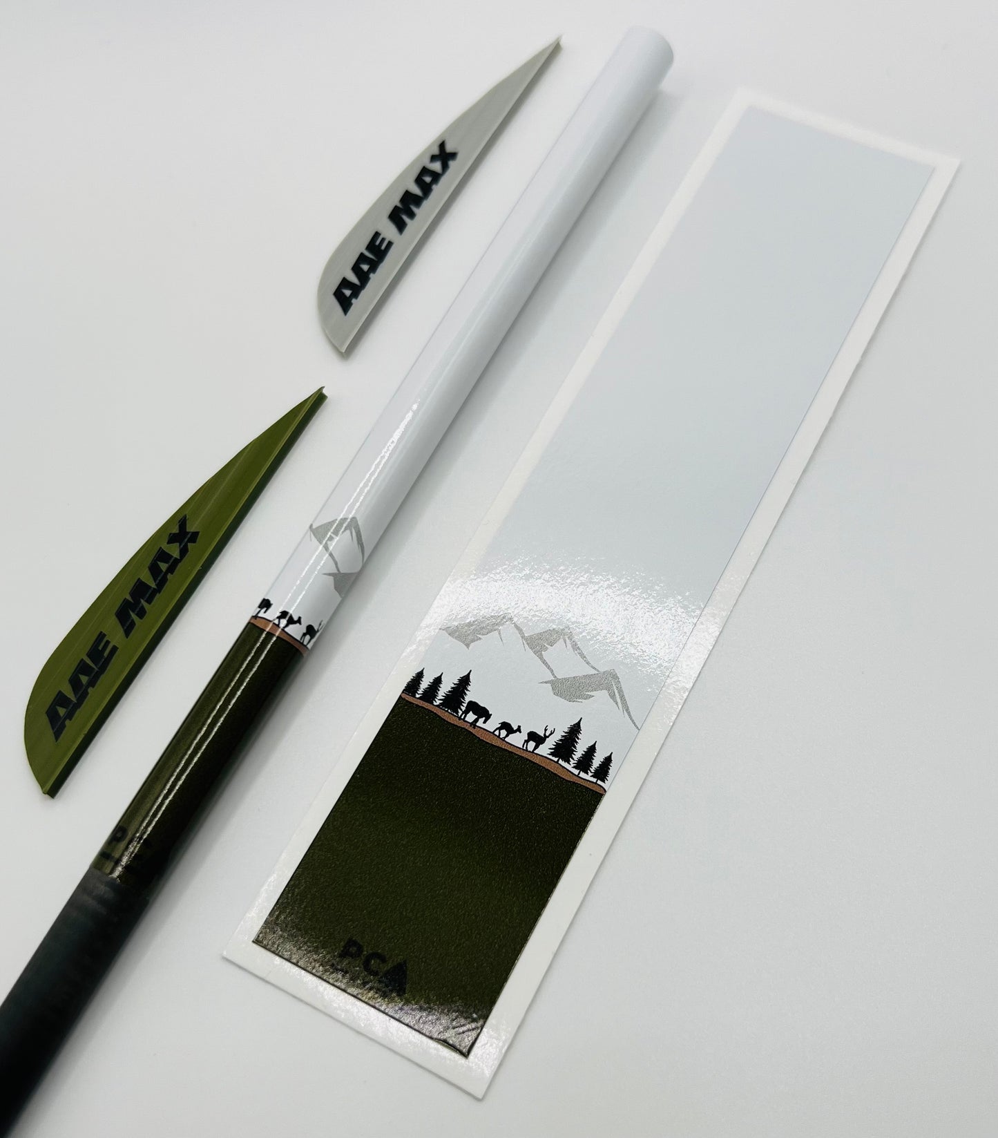 OD Green x Light Grey on White (AAE OD Green & Grey) - MOUNTAINSCAPE Series Arrow & Bolt Wrap