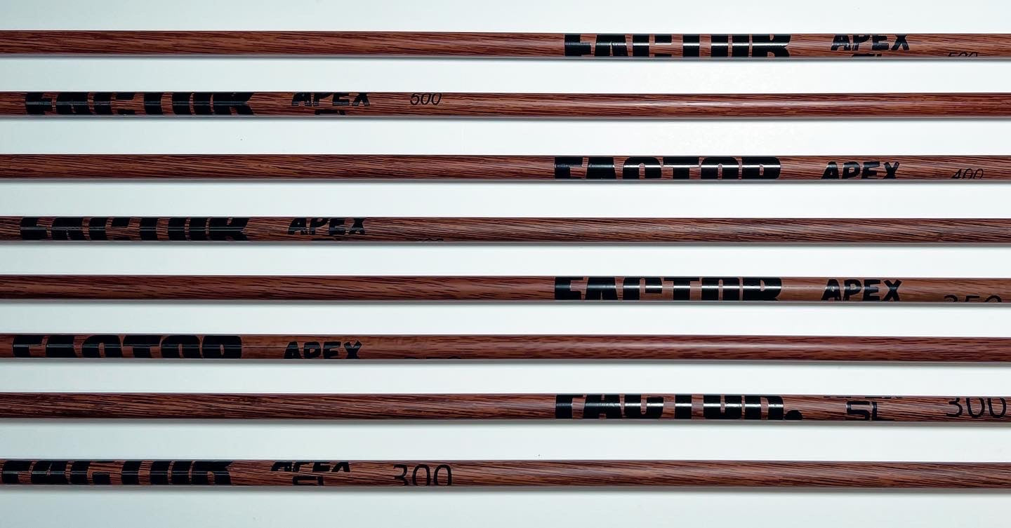 FACTOR Archery Products - APEX SL (5mm/.204"ID Small Diameter Arrow Shaft - Unfletched)