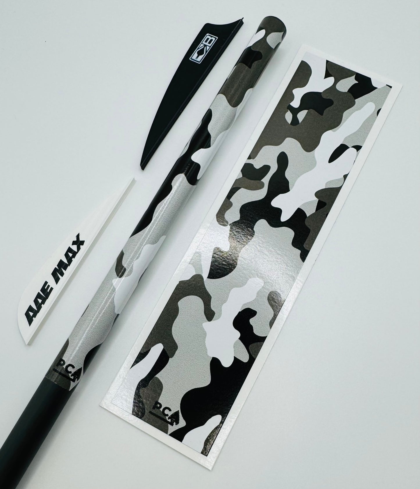 Black x Grey x White (AAE Light Grey) - TWISTED CAMO Series Arrow & Bolt Wrap