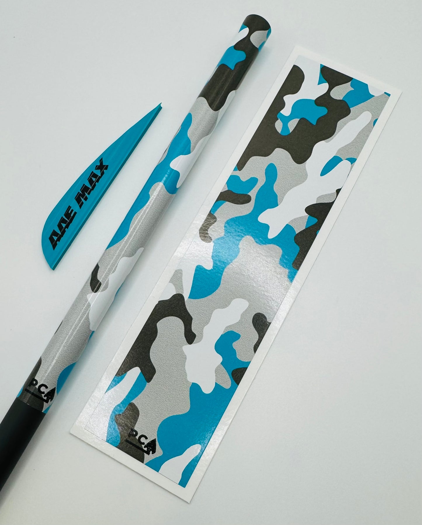 Teal x Grey x White (AAE Teal + Grey) - TWISTED CAMO Series Arrow & Bolt Wrap