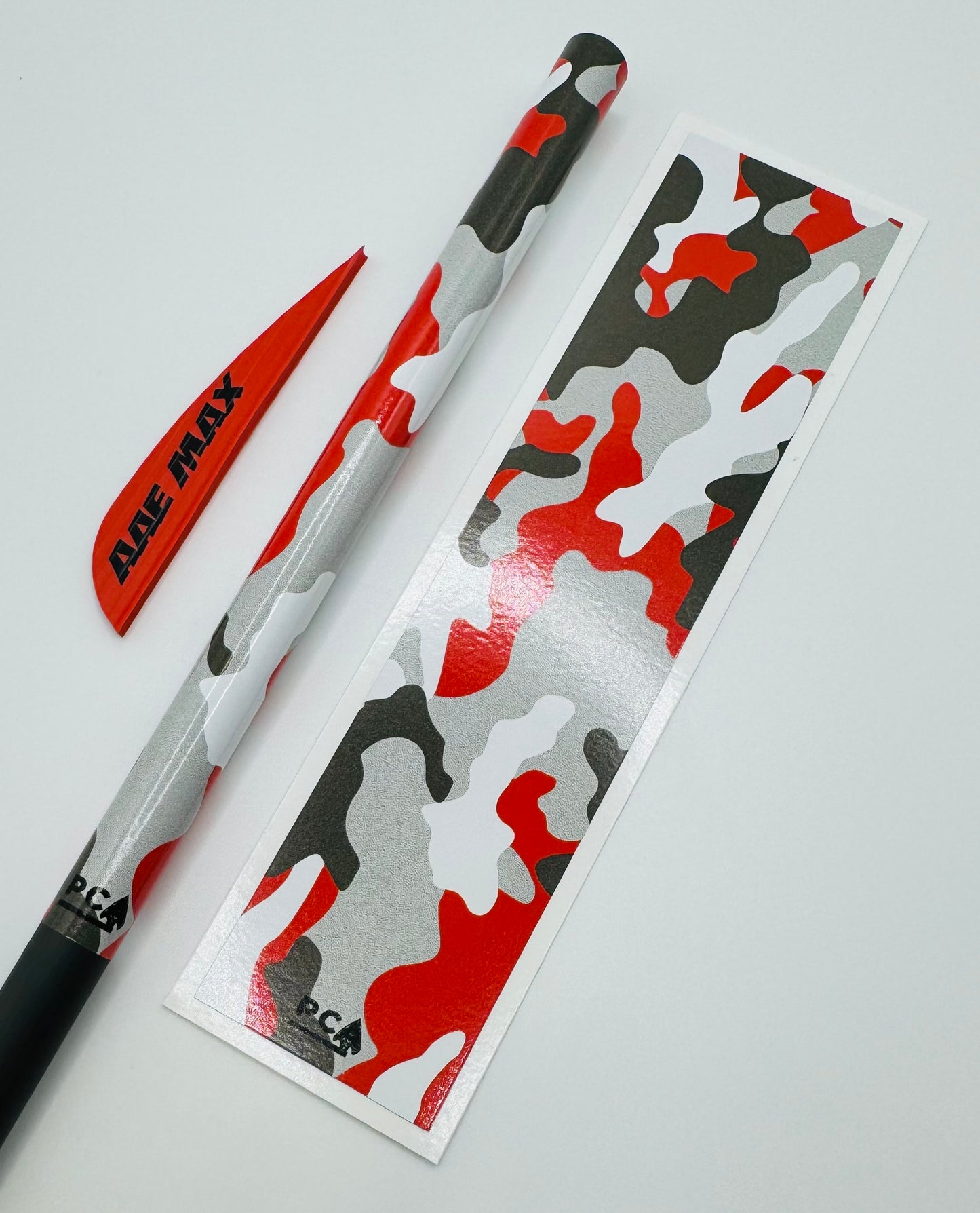 Red x Grey x White (AAE Red + Grey) - TWISTED CAMO Series Arrow & Bolt Wrap