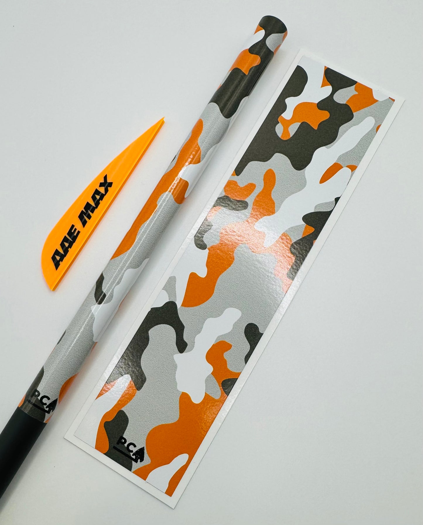 Light Orange x Grey x White (AAE Sunset Gold + Grey) - TWISTED CAMO Series Arrow & Bolt Wrap