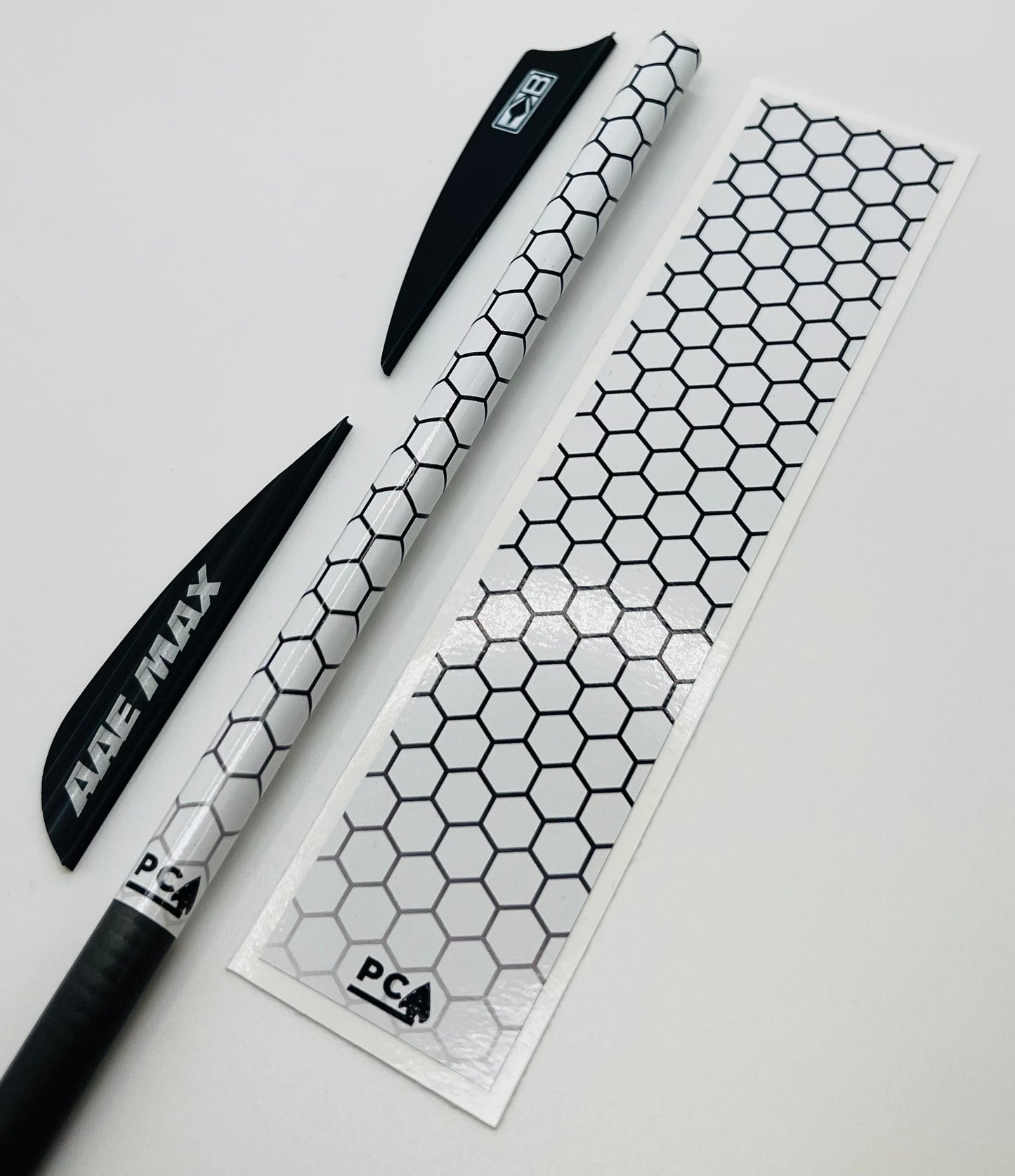 Black on White Gloss - HEX Series Arrow & Bolt Wrap