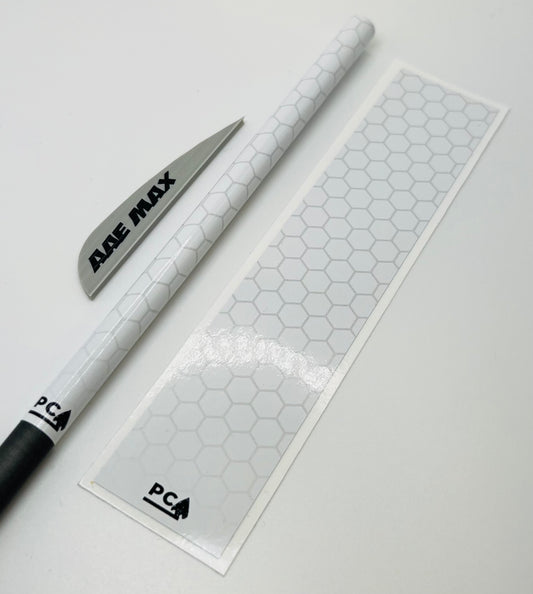 Light Grey on White Gloss (AAE Grey) - HEX Series Arrow & Bolt Wrap