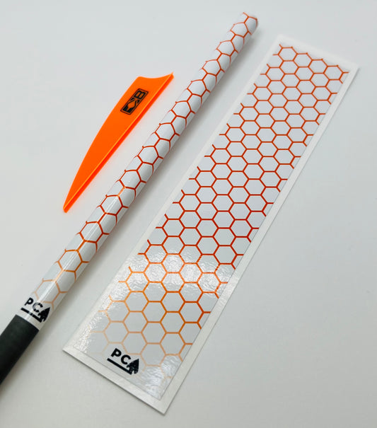 Orange on White Gloss (Bohning Bright Orange) - HEX Series Arrow & Bolt Wrap