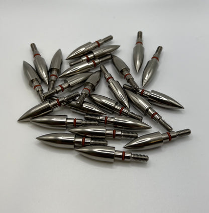 FACTOR Archery Products - Precision Stainless Steel Field Points (Bullet Style Screw In)