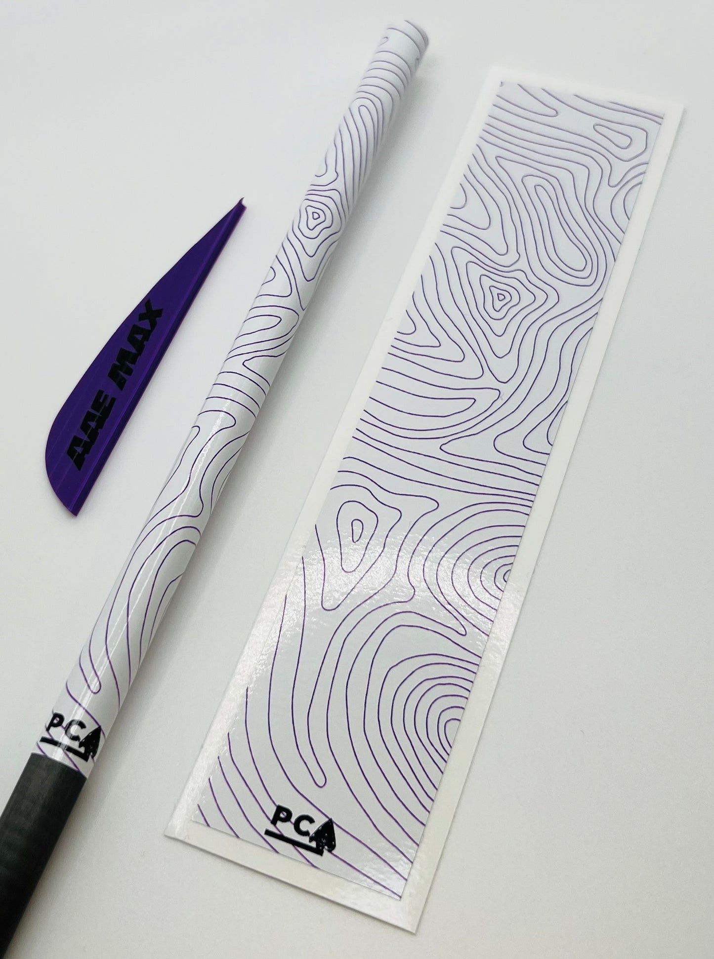 Purple on White Gloss (AAE Purple) - TOPO LITE Series Arrow & Bolt Wrap