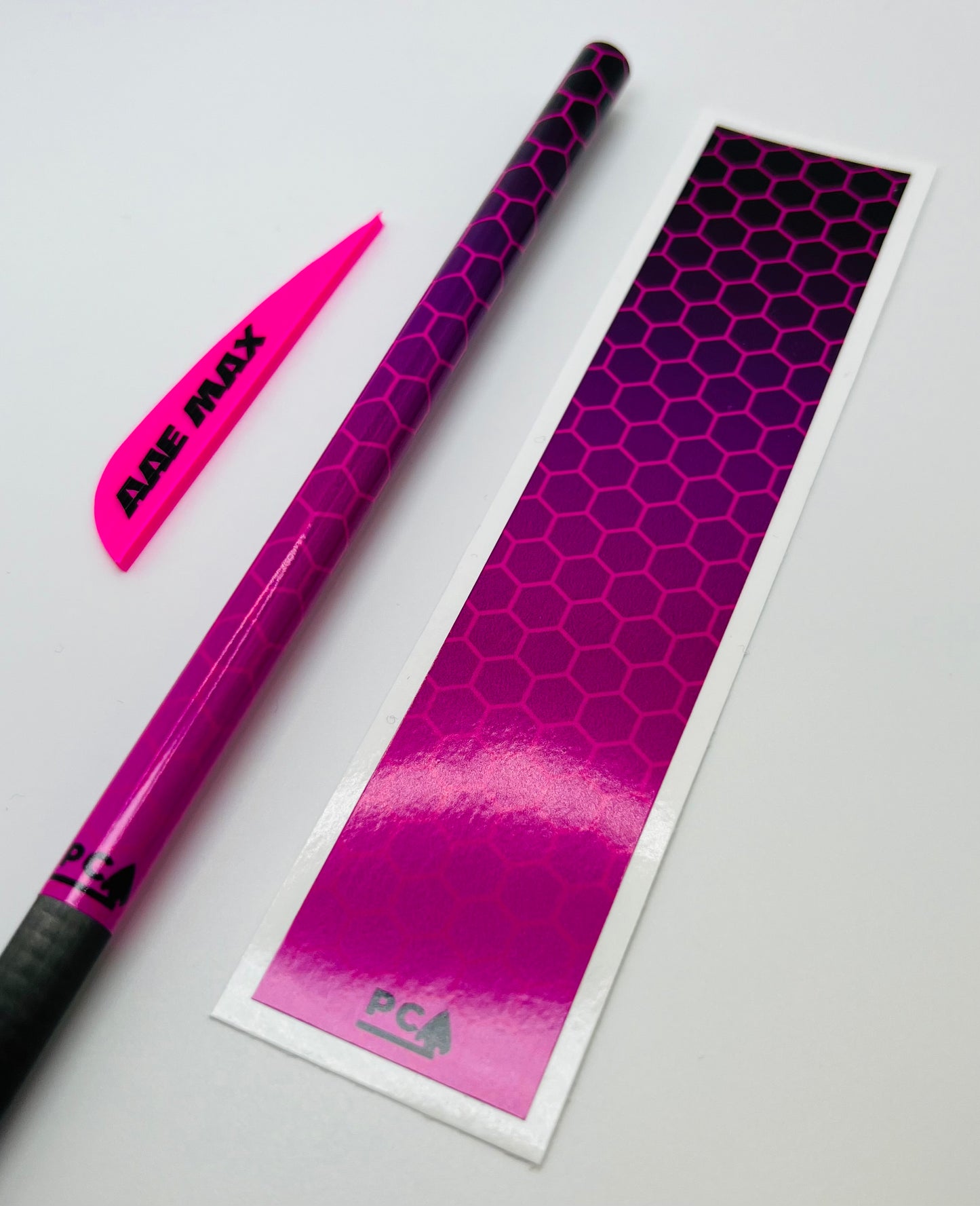 Hot Pink x Black Gloss (AAE Hot Pink) - HEX FUSION Series Arrow & Bolt Wrap