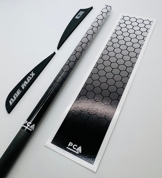 Black x White Gloss - HEX FUSION Series Arrow & Bolt Wrap