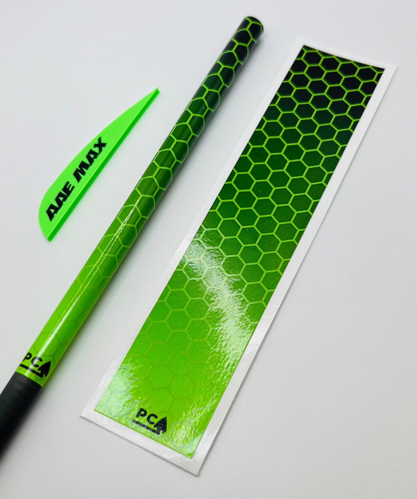 Flo Green x Black Gloss (AAE Bright Green) - HEX FUSION Series Arrow & Bolt Wrap