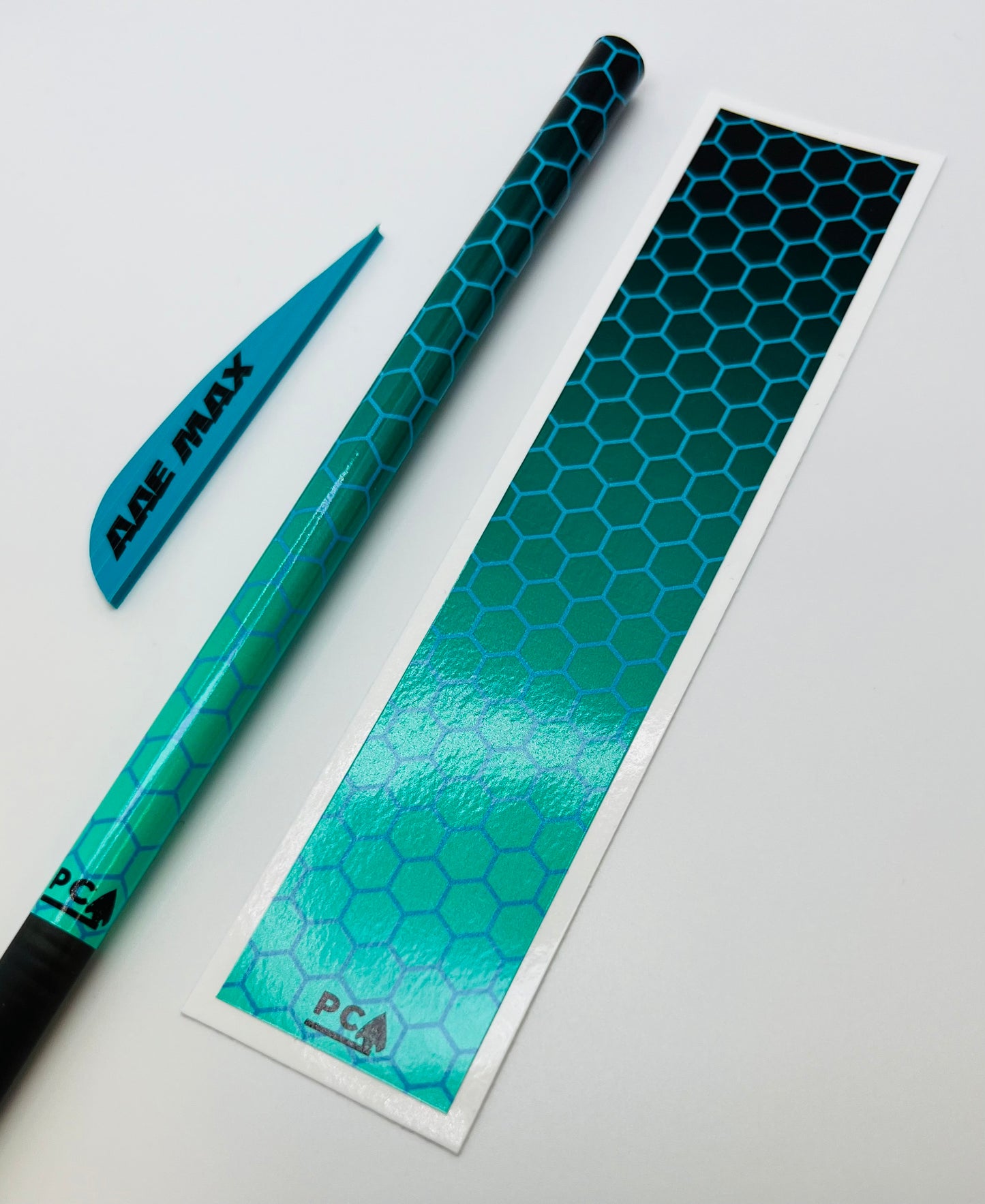 Teal x Black Gloss (AAE Teal) - HEX FUSION Series Arrow & Bolt Wrap