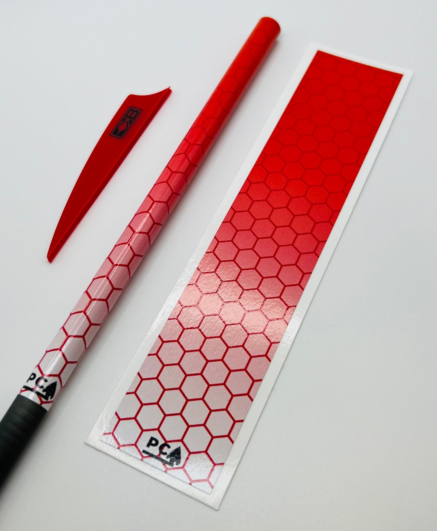 Deep Red x White Gloss (Bohning Red) - HEX FUSION Series Arrow & Bolt Wrap