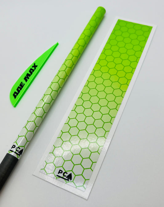 Flo Green x White Gloss (AAE Bright Green) - HEX FUSION Series Arrow & Bolt Wrap