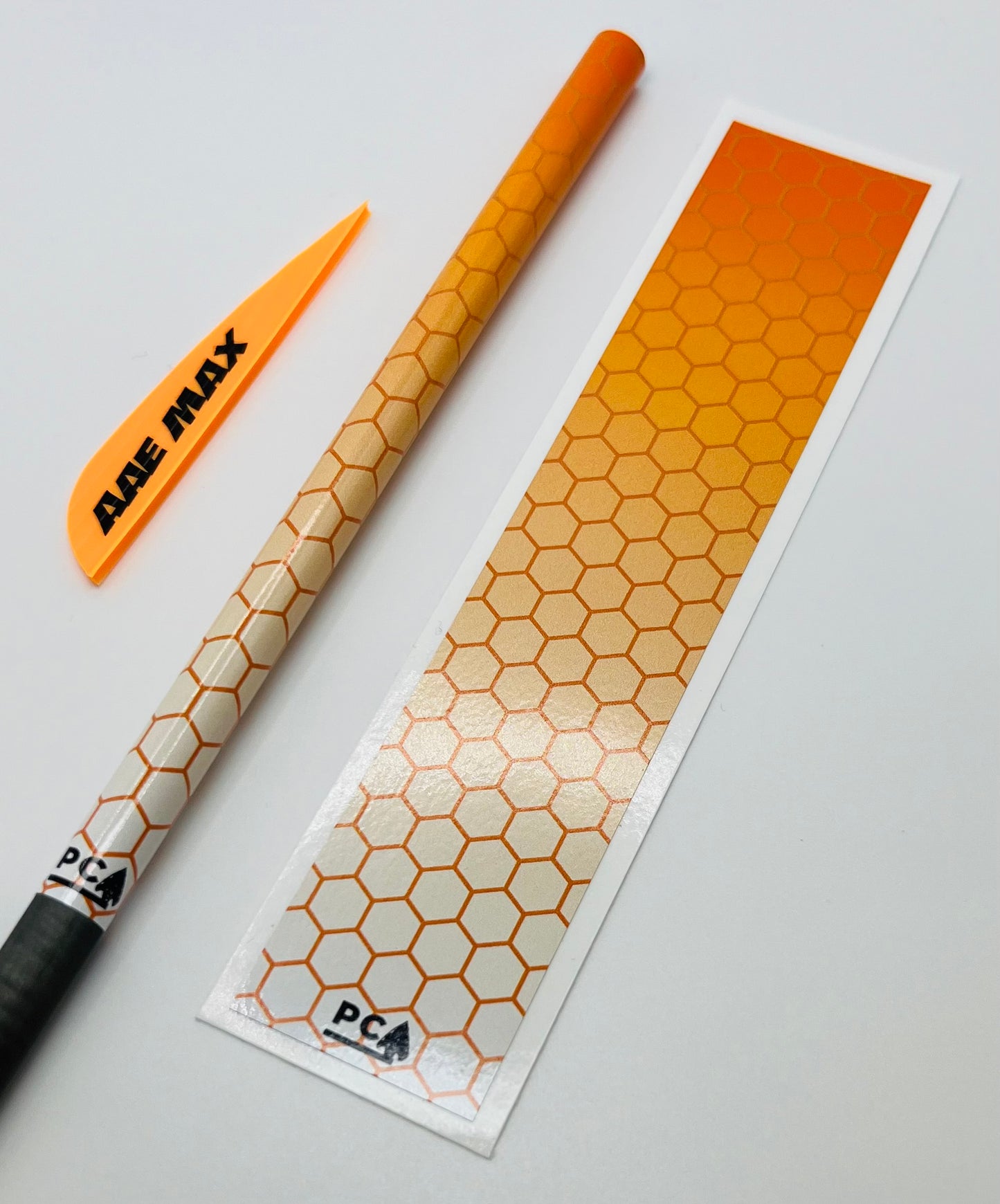 Light Orange x White Gloss (AAE Sunset Gold) - HEX FUSION Series Arrow & Bolt Wrap