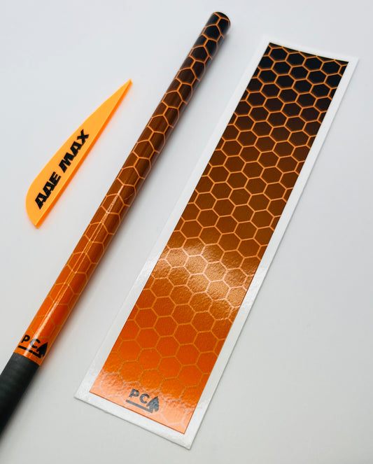 Light Orange x Black Gloss (AAE Sunset Gold) - HEX FUSION Series Arrow & Bolt Wrap