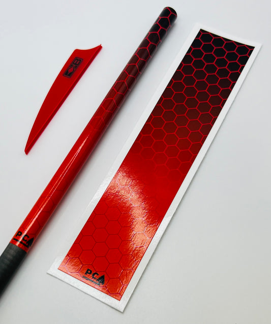 Deep Red x Black Gloss (Bohning Red) - HEX FUSION Series Arrow & Bolt Wrap