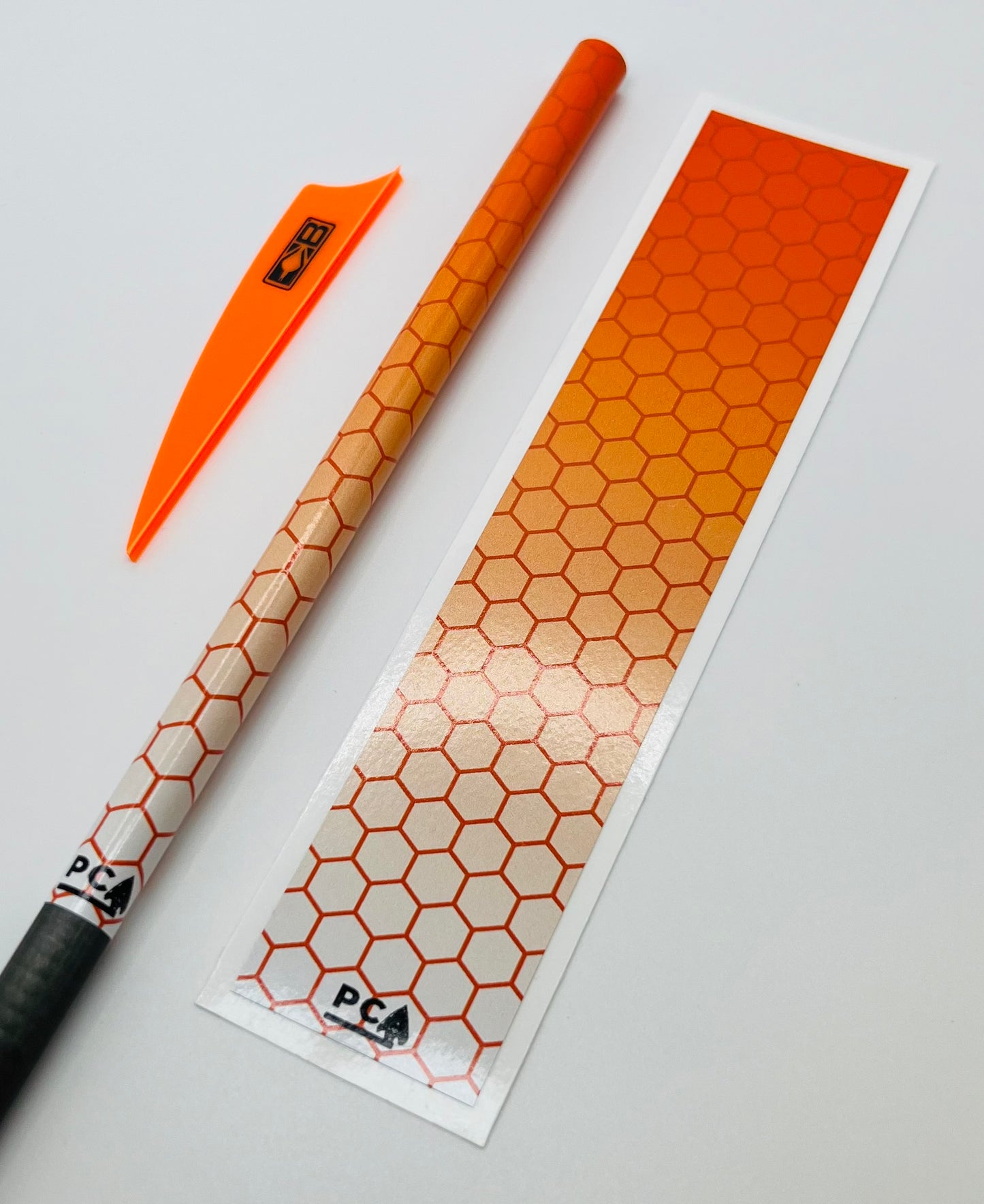 Orange x White Gloss (Bohning Bright Orange) - HEX FUSION Series Arrow & Bolt Wrap