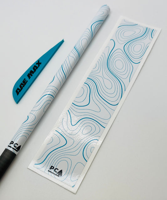 Teal on White Gloss (AAE Teal) - TOPO Series Arrow & Bolt Wrap