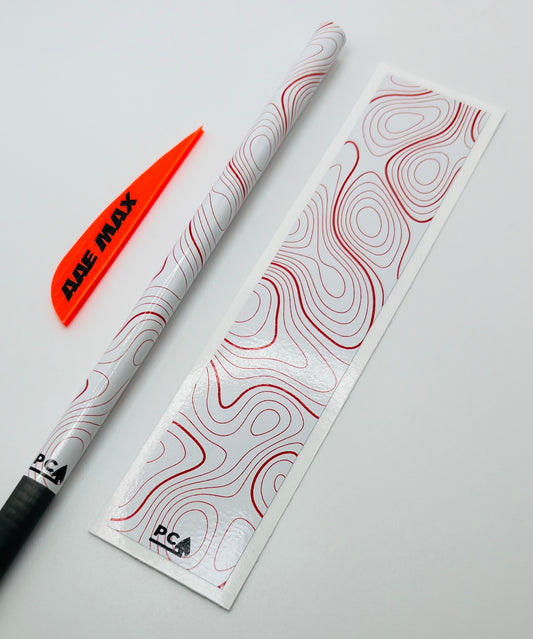 Burnt Orange on White Gloss (AAE Fire Orange) - TOPO Series Arrow & Bolt Wrap