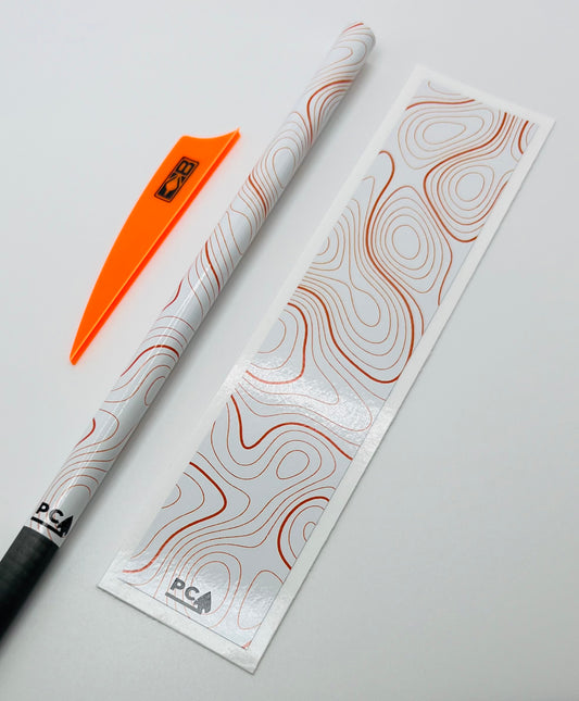 Orange on White Gloss (Bohning Bright Orange) - TOPO Series Arrow & Bolt Wrap