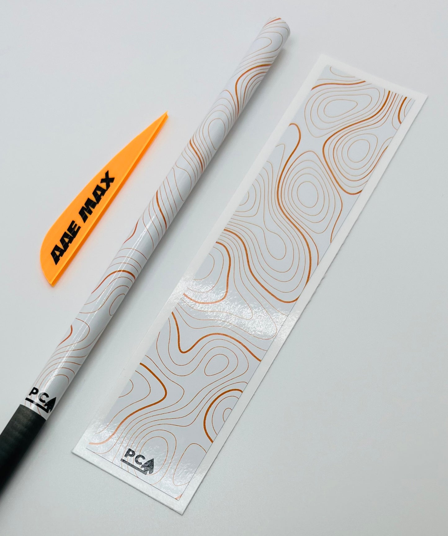 Light Orange on White Gloss (AAE Sunset Gold) - TOPO Series Arrow & Bolt Wrap