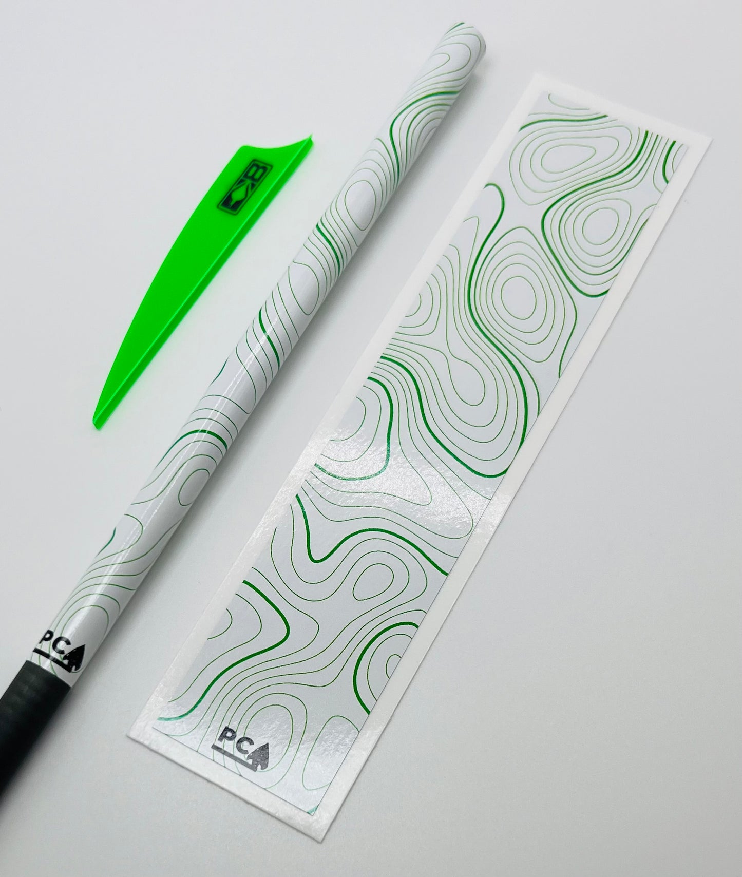 Green on White Gloss (Bohning Neon Green) - TOPO Series Arrow & Bolt Wrap