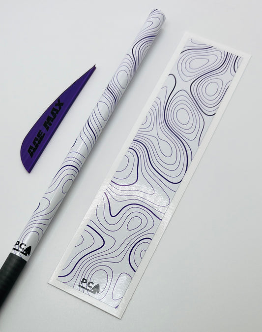 Purple on White Gloss (AAE Purple) - TOPO Series Arrow & Bolt Wrap