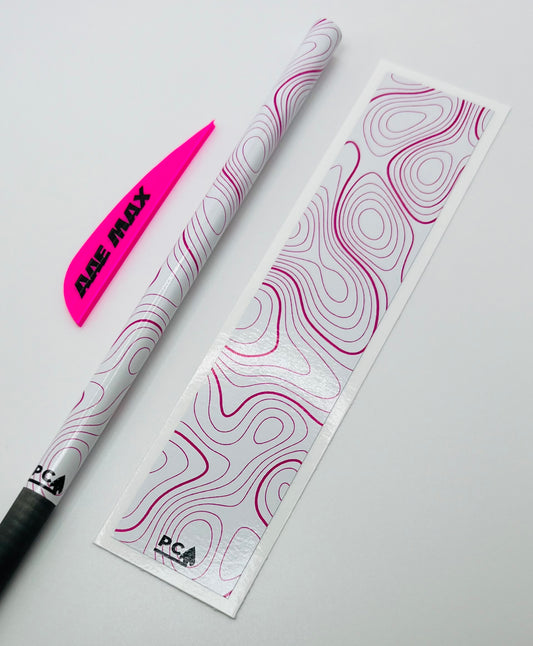 Hot Pink on White Gloss (AAE Hot Pink) - TOPO Series Arrow & Bolt Wrap