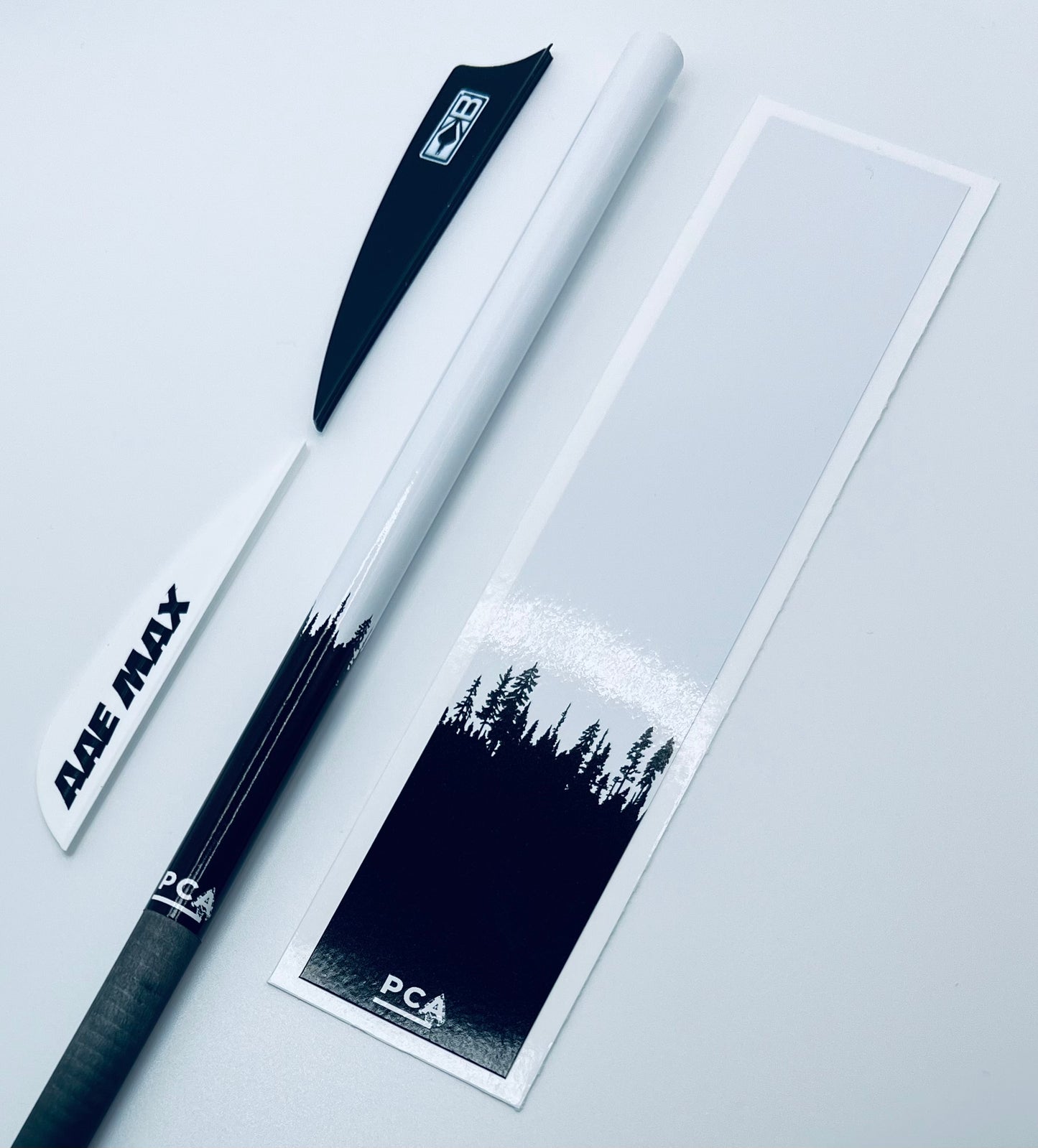 Black on White Gloss - TREELINE Series Arrow & Bolt Wrap